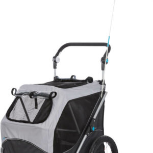 Cykelvagn Quick-Fold M 63x95x90/132 cm Grå