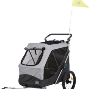 Cykelvagn Quick-Fold L 74x95x103/143 cm Grå