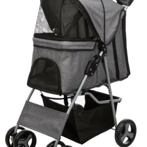 Djurvagn Buggy Hopfällbar 47 x 100 x 80 cm Grå