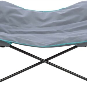 Campingsäng 88 x 32 x 88 cm Mörkgrå/Petrol