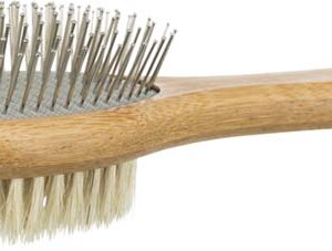 Dubbelsidig Borste Bambu Natural & Wire 19cm