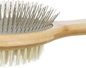 Dubbelsidig Borste Bambu Natural & Wire 22cm