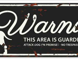 Metallskylt ''Warning'' Bullterrier Svart M