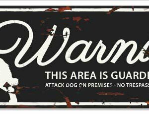 Metallskylt ''Warning'' Collie Svart M