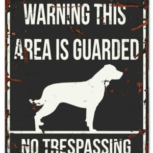 Metallskylt ''Warning'' Rottweiler Svart L