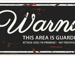 Metallskylt ''Warning'' Terrier Svart M