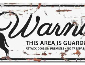 Metallskylt ''Warning'' Stafford Vit M
