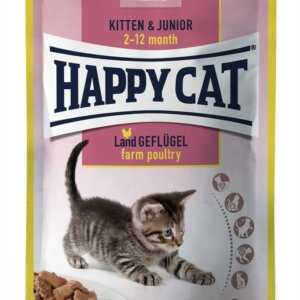 HappyCat i Sås Kitten/Junior Fågel 85g