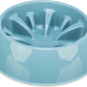 Slow Feed Plast/TBR 0,8L ø 20cm Blå