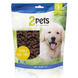 2Pets Ostrich Mini Cubes 400g
