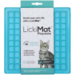 LickiMat Cat Playdate Ljusblå 20x20cm