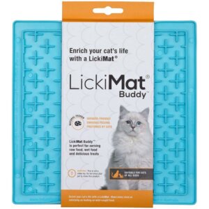 LickiMat Cat Buddy Ljusblå 20x20cm