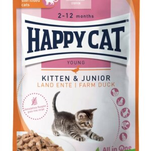 HappyCat i Sås Kitten/Junior Anka 85g