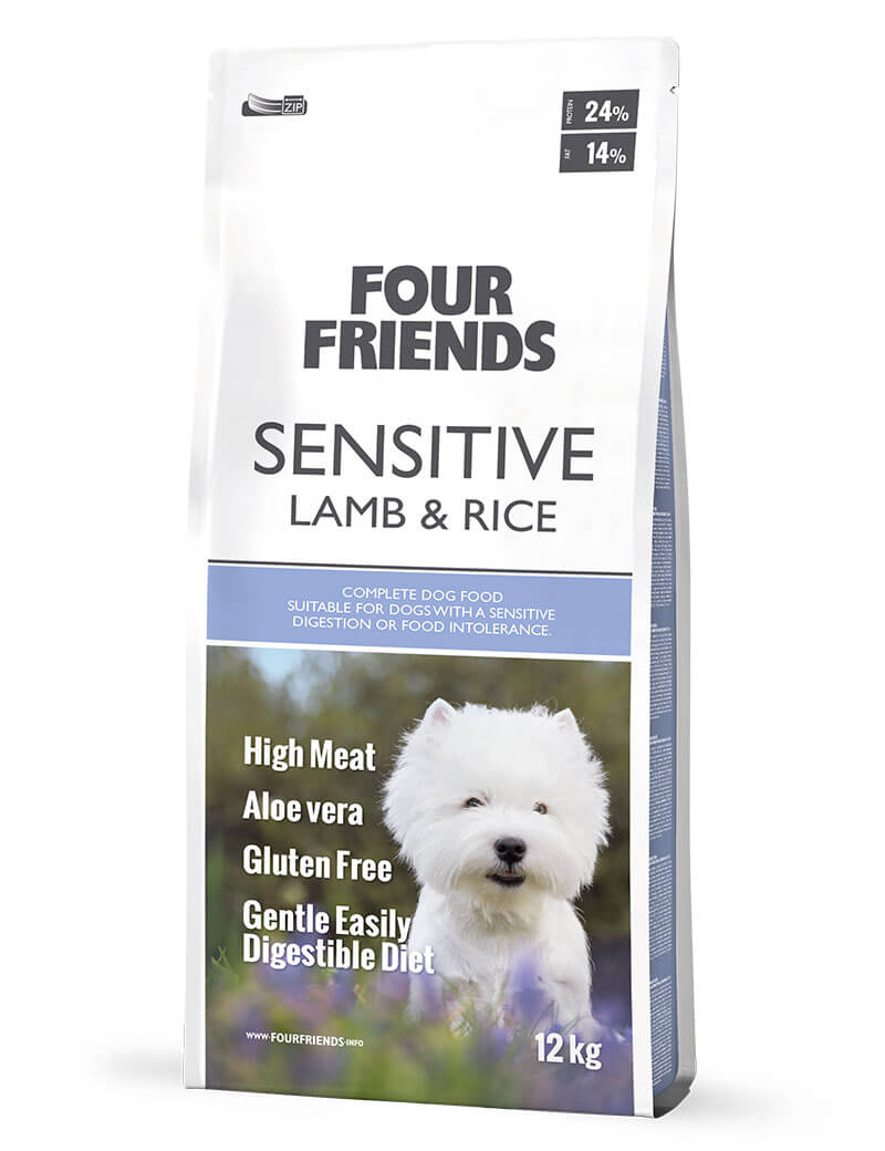 Four Friends Sensitive Lamb & Rice 12kg - XL ZOO