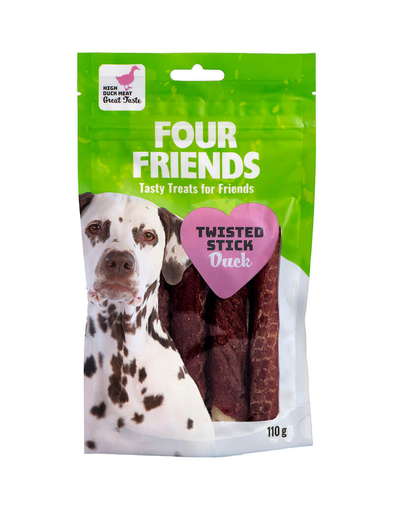 Four Friends Twisted Stick Duck 12,5cm: 4-pack