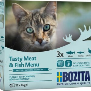 Bozita Tasty Meat & Fish Menu i Sås 12x85g