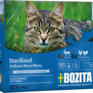 Bozita Indoor & Steril. Meat Menu i Sås 12x85g