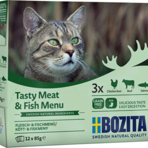 Bozita Tasty Meat & Fish Menu i Gelé 12x85g