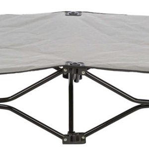Campingsäng 120x22x60cm Beige/Svart