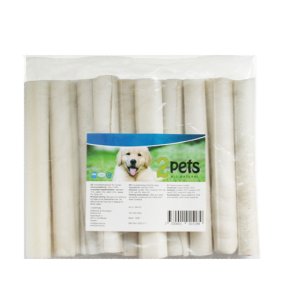 2Pets Tuggrulle Vit 12,5cm/15mm 10p