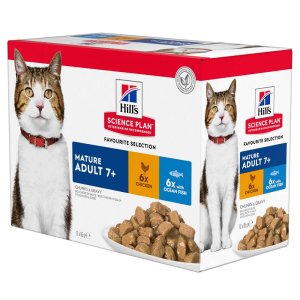 Hill´s F Mature Chicken & Fish 12x85g