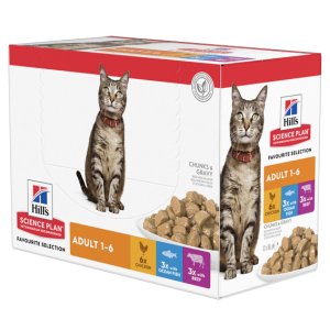 Hill´s F Adult Chicken, Beef & Fish 12x85g