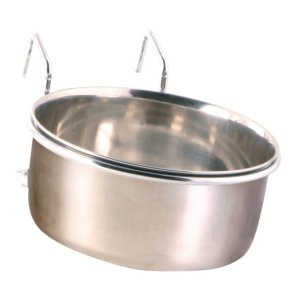 Rostfri Foderkopp med Hållare 600ml/12cm