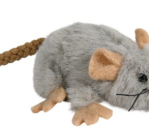 Grå Mus med Kattmynta 7cm