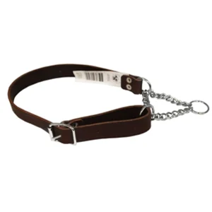 Alac Halvstryp Halsband Läder Brun 12mm x 30-40cm