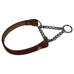 Alac Halvstryp Halsband Läder Brun 12mm x 30cm