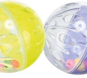 Kattleksak Plastboll med Bjällra 4p