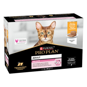 PP Cat Delicate Mousse Kyckling 12x85g