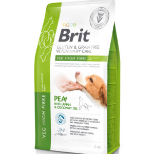 Brit GF Vet Diets Dog Veg High Fibre 2kg